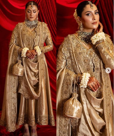 Golden Anarkali Pakistani suit
Diwali festive outfit 2025