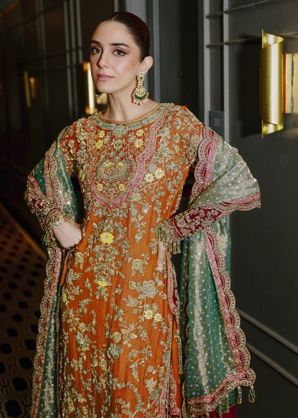 Designer Festive Suit with Heavy Embroidery by Kshkin