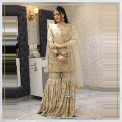 Designer Pakistani Partywear and Wedding Embroidered Garara with kameez and Bespoke - DN-1152