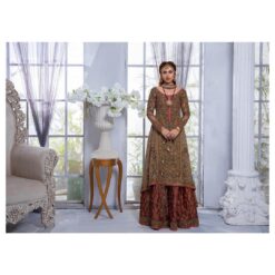 Designer Partywear long Kurti with Skirt and Embellishment - DN-1450