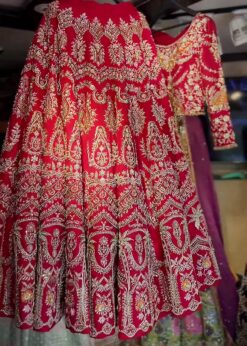 Pakistani Wedding Latest Fashion Red Lehenga Choli Unique Suit - DN-1101
