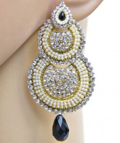 Stunning Black Designer Party Wear Earring - DN-2021