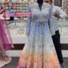 Stunning Multicolor Ombre Anarkali Gown - DN-1052