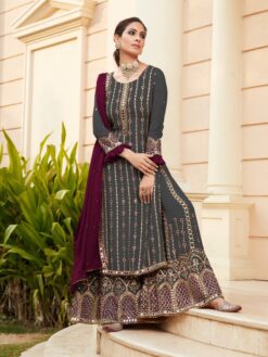 DESIGNER PARTY WEAR  SHARARA WITH HAND WORK - DN-1978