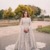 Designer Ivory Split Long trail Lehenga with Lehenga For Reception - DN-1593
