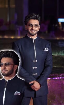 Ranveer Singh Inspired Designer Navy Blue Waist Coat – DN-3002
