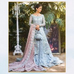 WEDDING LONG JACKET WITH EMBROIDERED LEHENGA WITH HAND WORK - DN-1924
