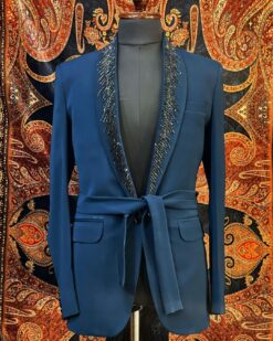 Designer Partywear Blue Tuxedo suit New Collection - DN-1322