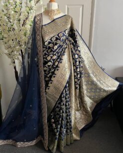 NEW STONE BANARASI PARTYWEAR SAREE COLLECTION - DN-1323