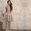 Designer Embroidered Partywear Peplum with Pant Bespoke - DN-1212