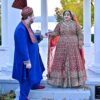 Red Classy Designer Pakistani Nikaah Long Split Anarkali with lehenga and Embroidery Bespoke - DN-1264
