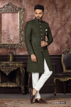 Designer Groom Sherwani Latest Collection - DN-1635