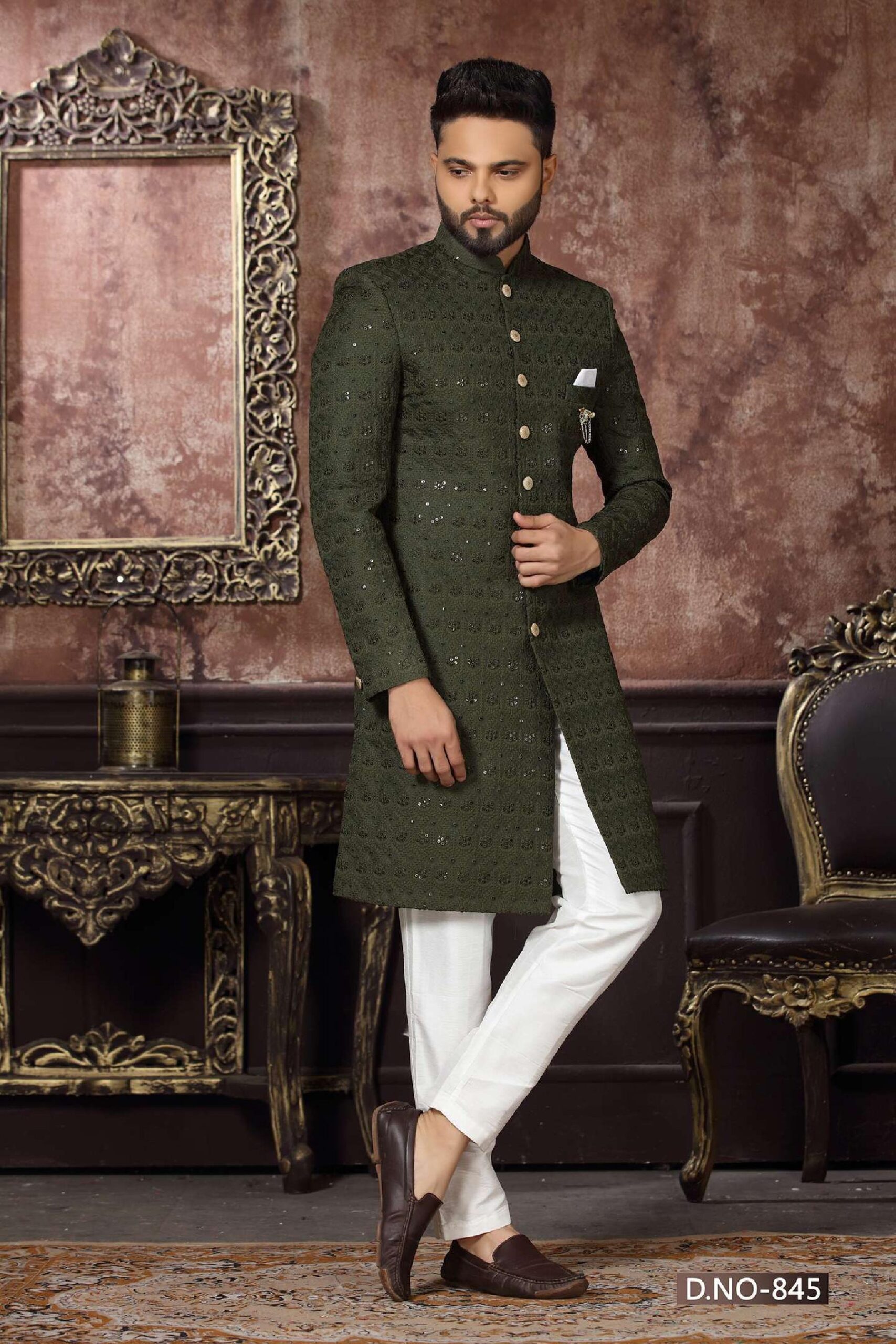 Designer Groom Sherwani  Latest Collection - DN-1635
