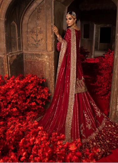 bridal lehenga with dupatta