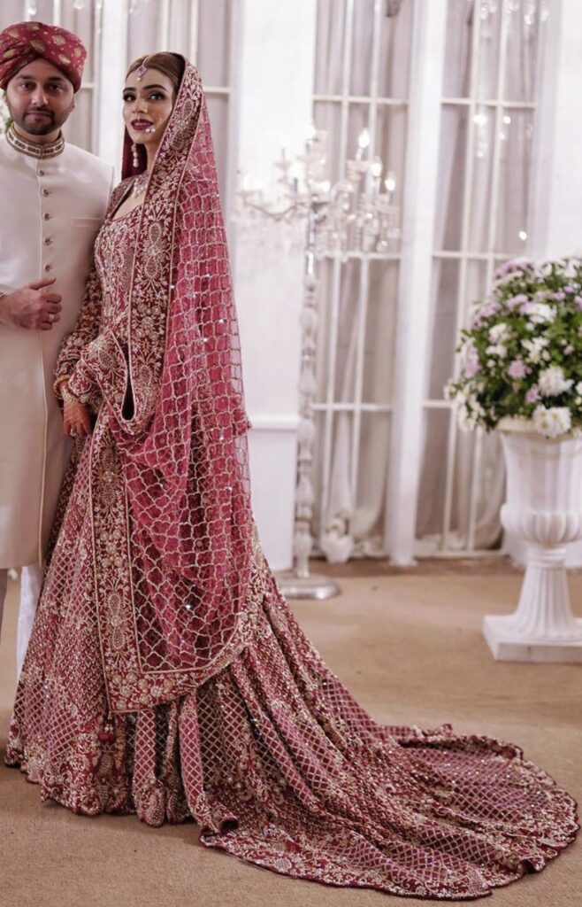 royal red bridal lehenga