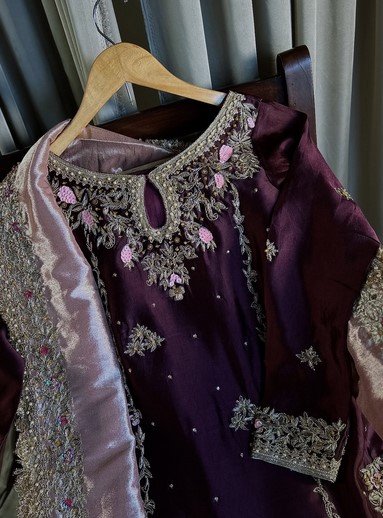 Purple Velvet party Dress